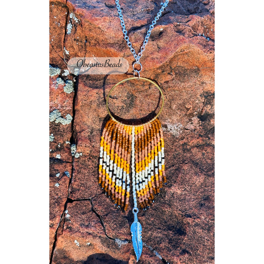 Autumn Feather Necklace