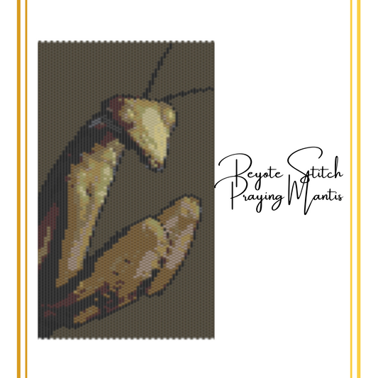 Praying Mantis Peyote Stitch Digital Download Pattern