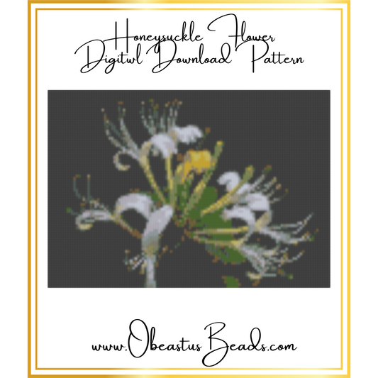 Honeysuckle Flower Loom Or Square Stitch Digital Download Pattern
