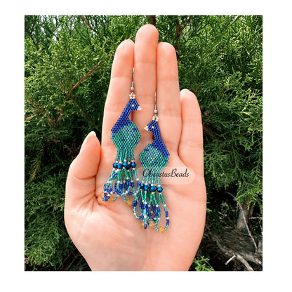 Elegant Peacocks - Dangle Earrings